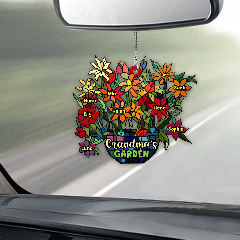 Grandma's Garden - Personalized Grandma Car Ornament