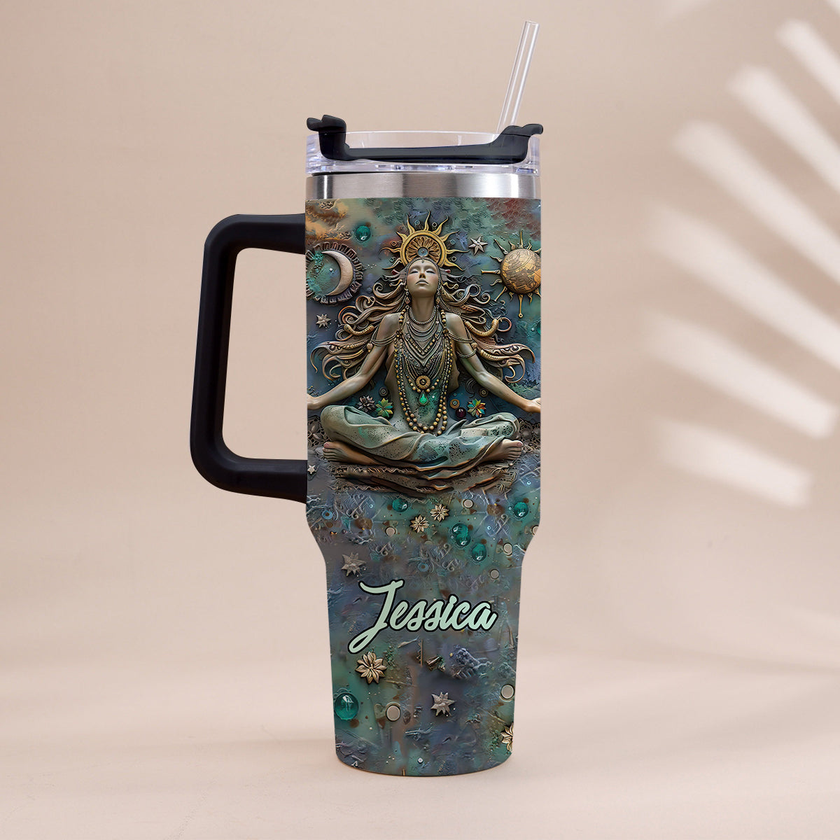 Lose Your Mind Find Your Soul - Personalized Yoga Tumbler With Handle