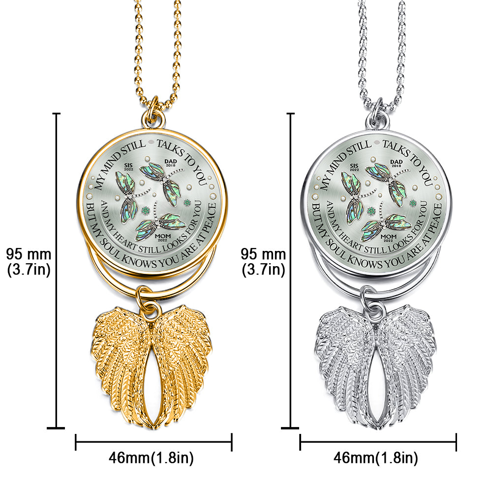 My Mind Still Talks To You - Personalized Memorial Wings Ornament