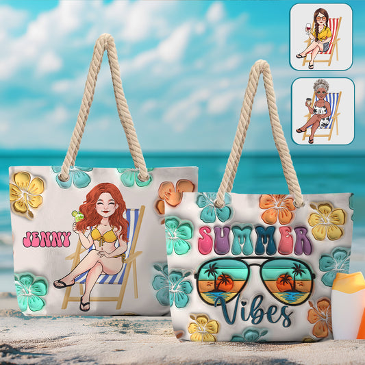 Summer Vibes - Personalized Sea Lover Beach Bag