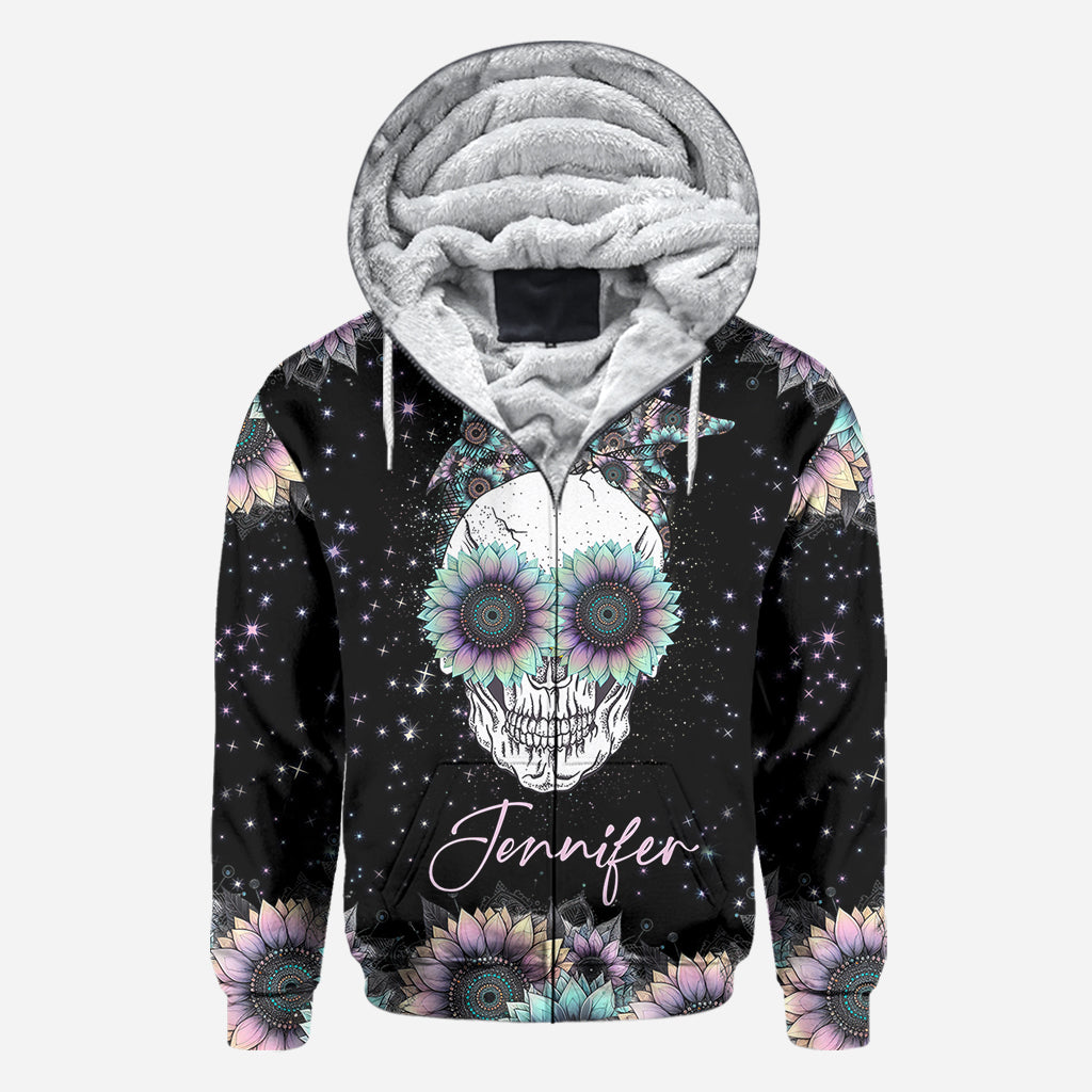 Zero F Given Pink Blue Sunflower - Personalized Skull All Over Shirt