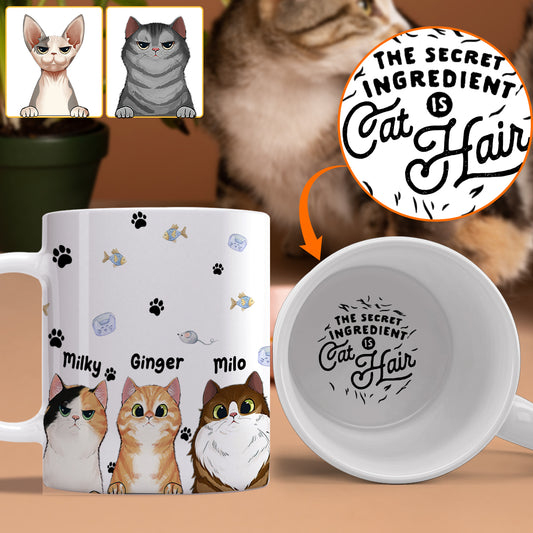 The Secret Ingredient - Personalized Cat Hidden Message Mug