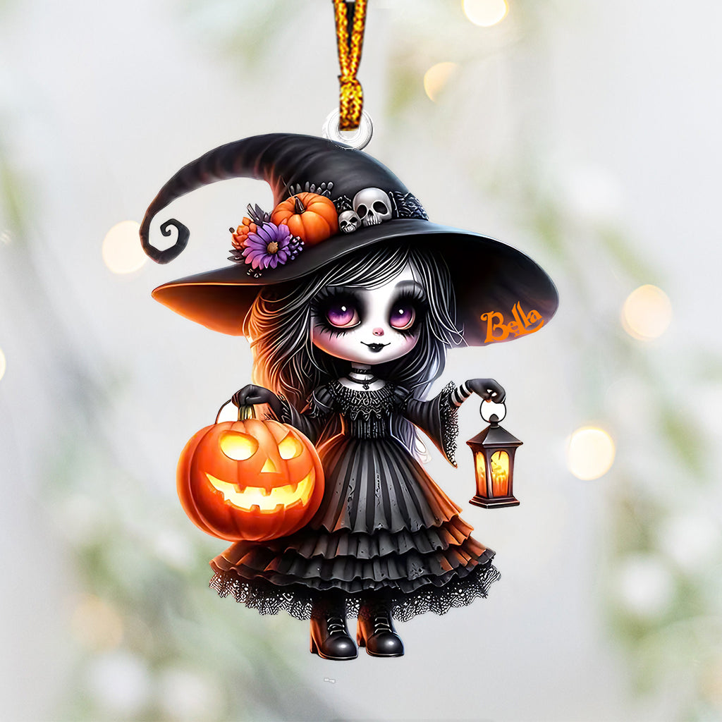 Little Witch - Personalized Witch Custom Shaped Ornament