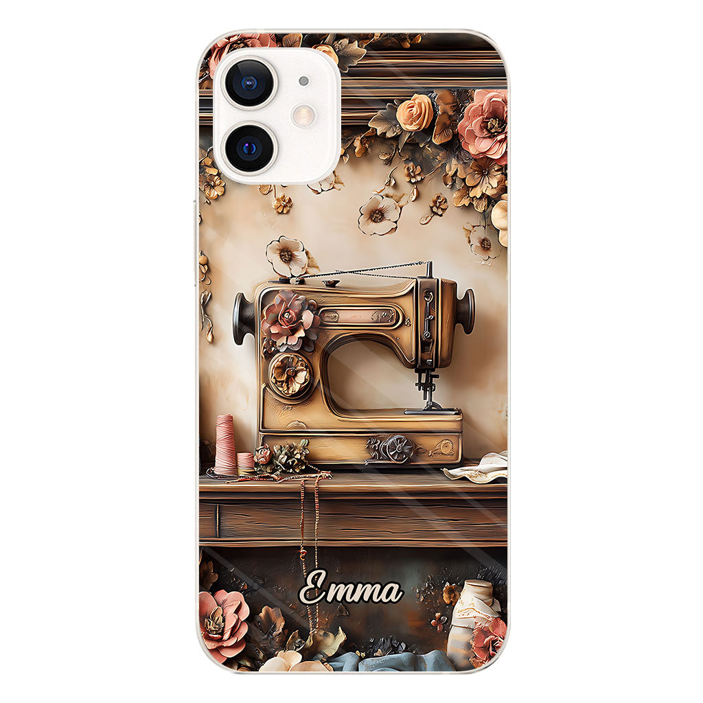 Beautiful Sewing Machine - Personalized Sewing Clear Phone Case