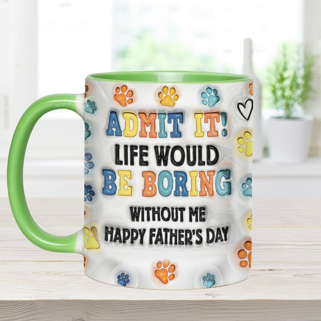 Happy Father's Day - Personalized Dog Accent Mug