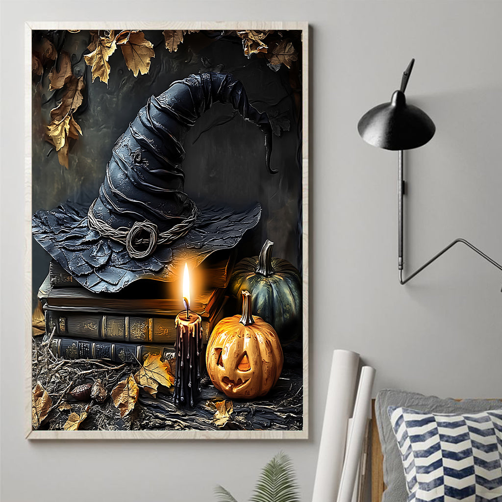 A Witch's Autumn Ritual - Witch Canvas And Poster