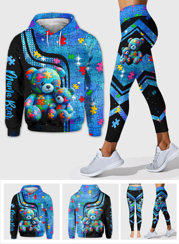 Mama Bear Autism Awareness Hoodie and Leggings