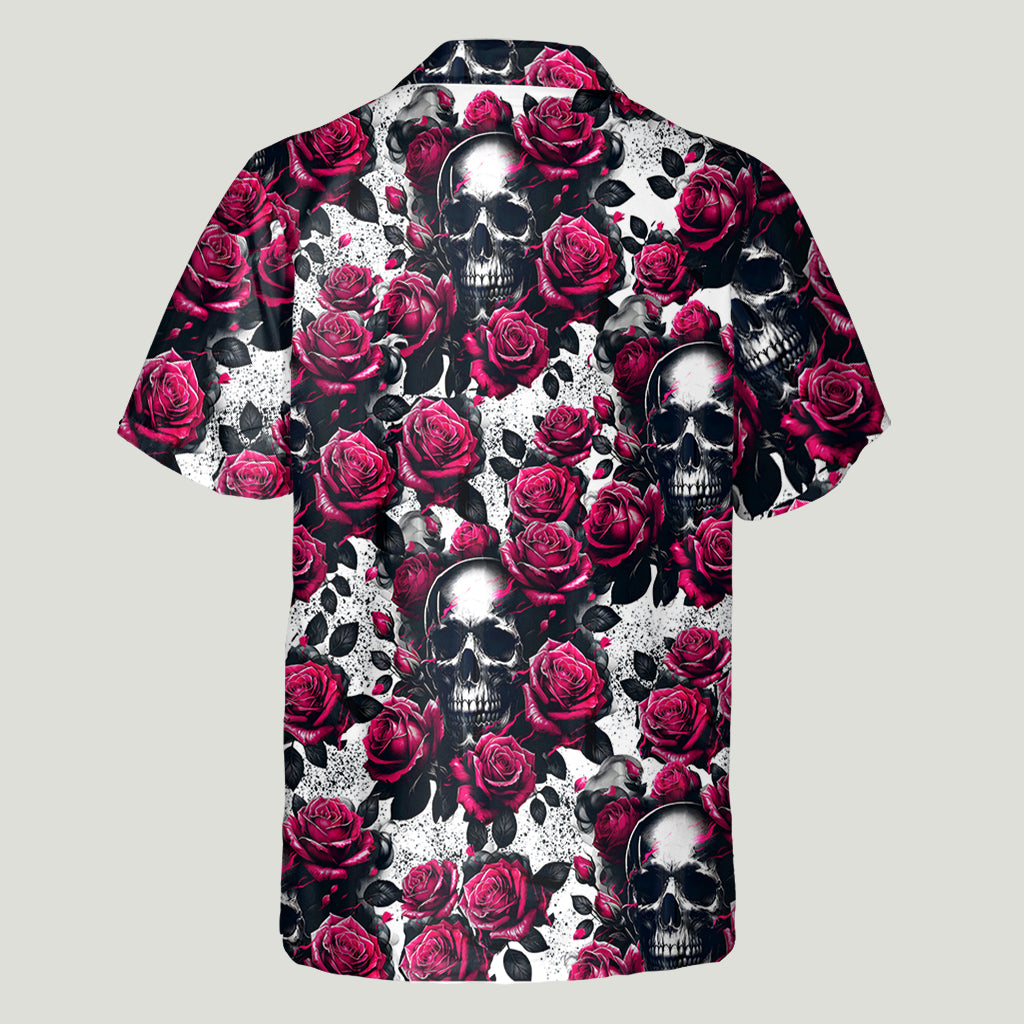 Rose Skull Summer - Personalized Skull Hawaiian Shirt