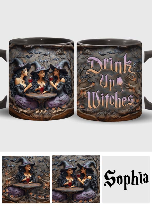 Drink Up Witches - Personalized Bestie Accent Mug