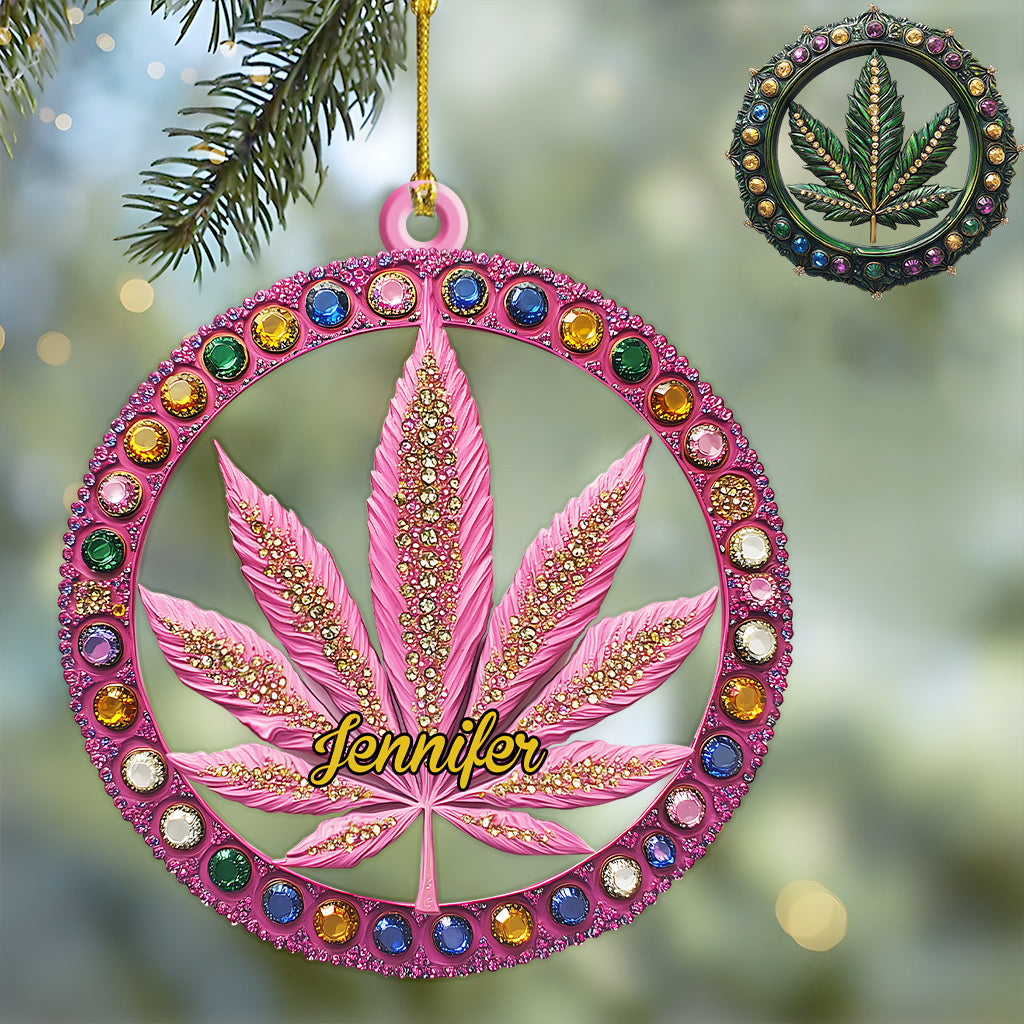 Stoner Chick - Personalized Weed Custom Shaped Ornament