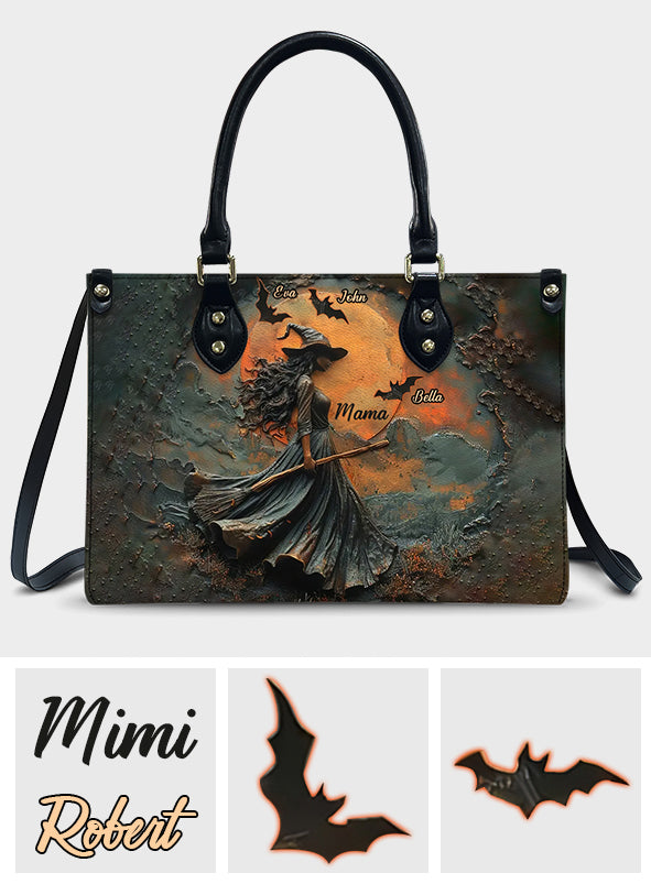 Happy Halloween - Personalized Mother Leather Handbag