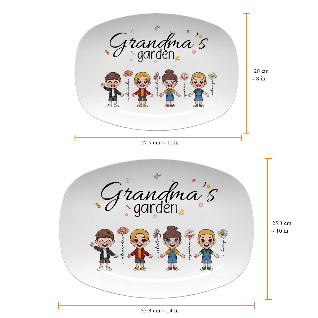 If Nana Were Flowers - Personalized Grandma Plate