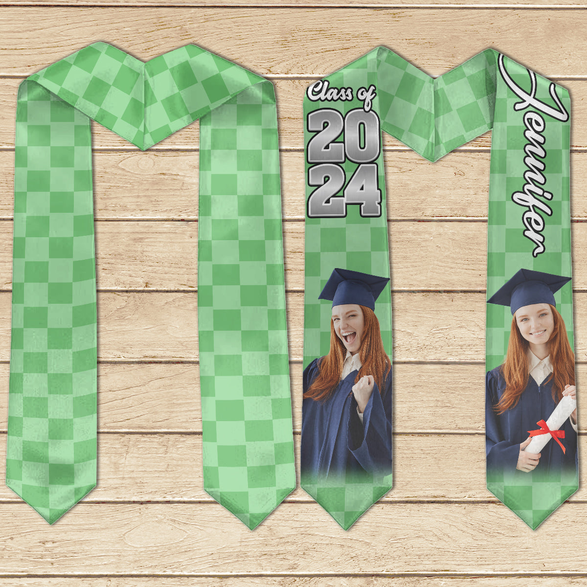 Photo Custom Graduation Stole Sash - Personalized Graduation Graduation Stole
