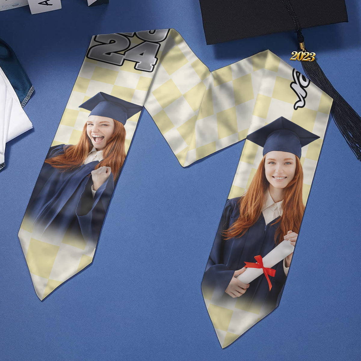 Photo Custom Graduation Stole Sash - Personalized Graduation Graduation Stole