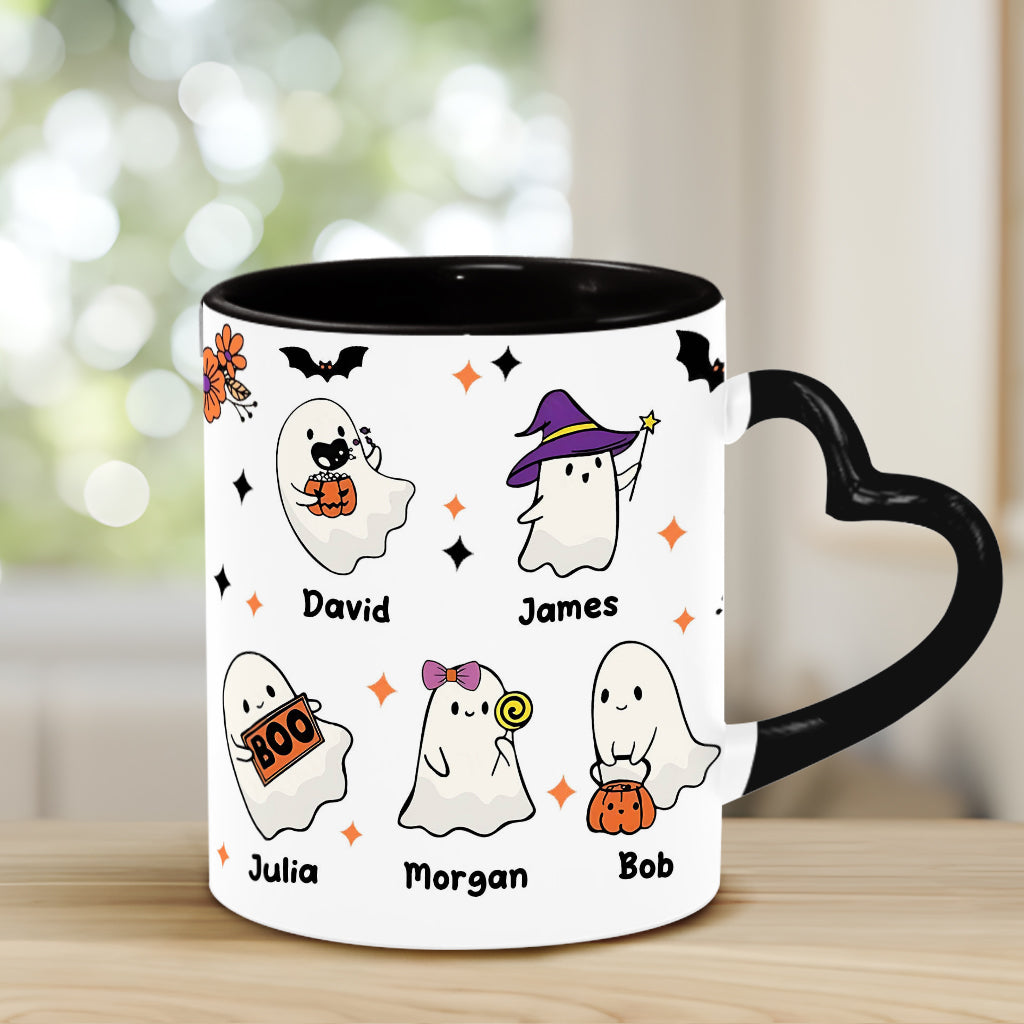 Nana's Boo Crew - Personalized Grandma Heart Handle Mug