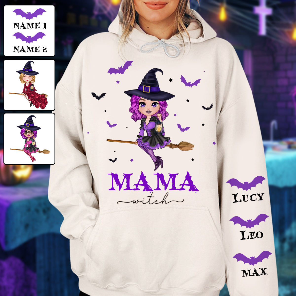 Mama Witch - Personalized Mother All Over Shirt