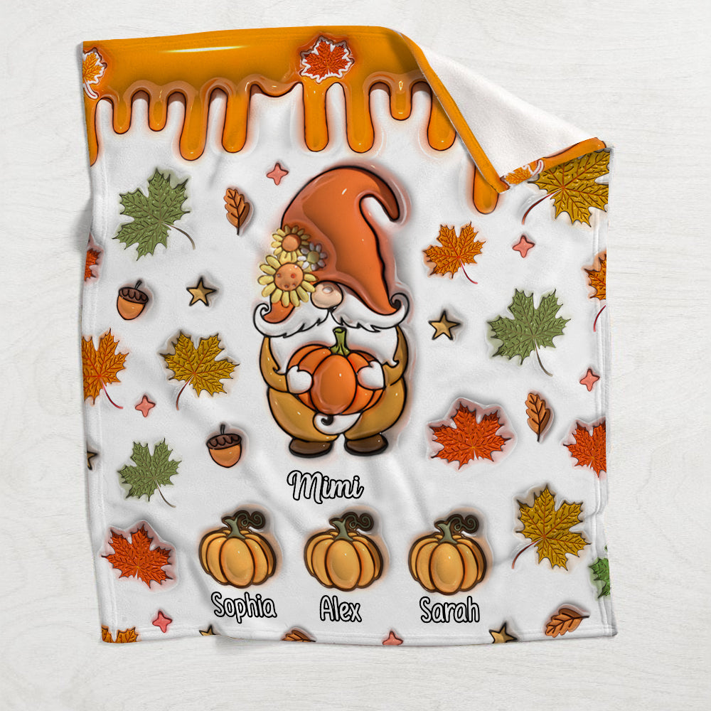 Grandma Of Little Pumpkins - Personalized Grandma Blanket