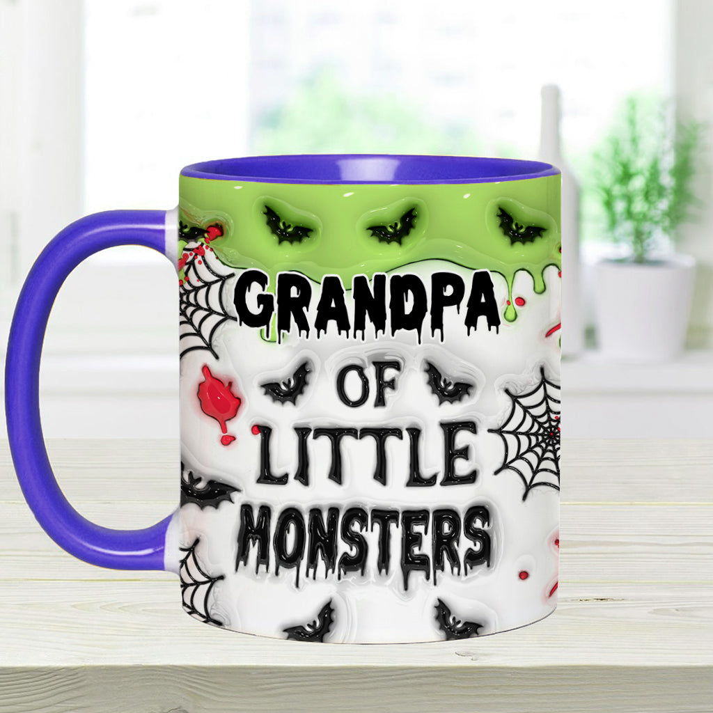 Grandpa Of Little Monsters Any Title - Personalized Grandpa Accent Mug