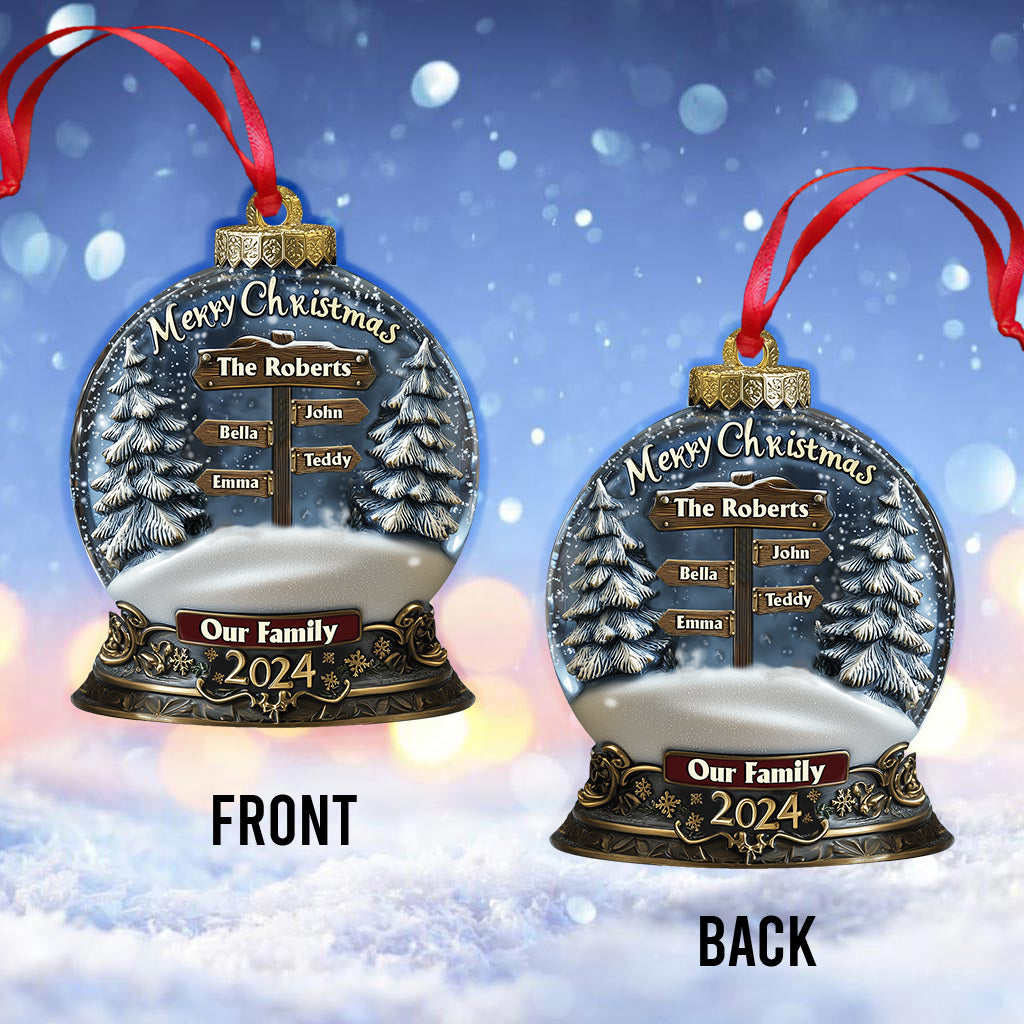 Merry Christmas 2024 - Personalized Family Ornament