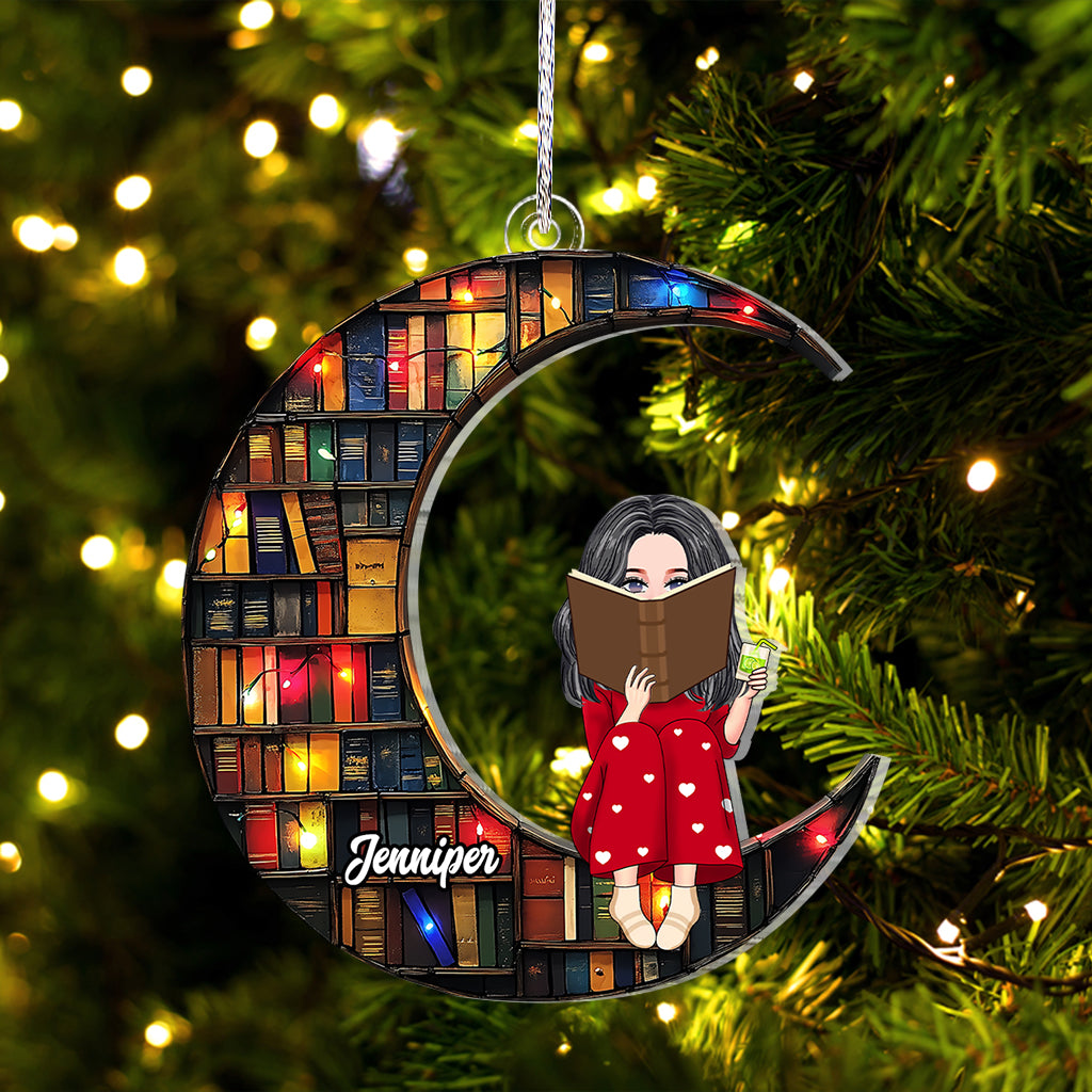 Just A Girl Who Loves Books - Personalized Book Custom Shaped Ornament