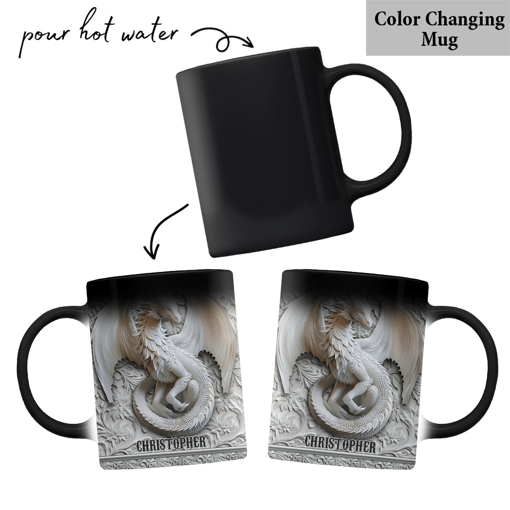White Dragon - Personalized Dragon Mug