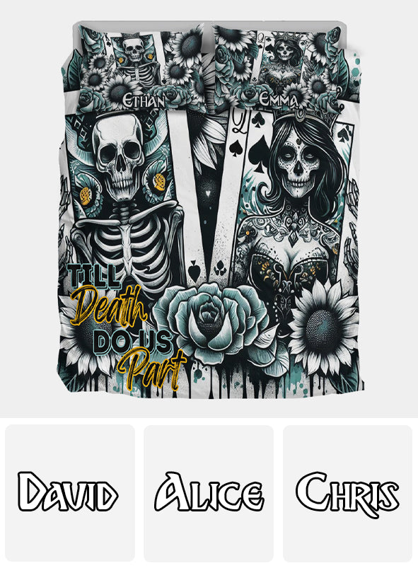 Till Death Do Us Part - Personalized Skull Bedding Set