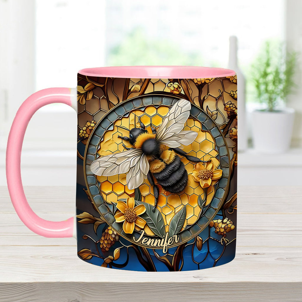Honeycomb - Personalized Bee Accent Mug