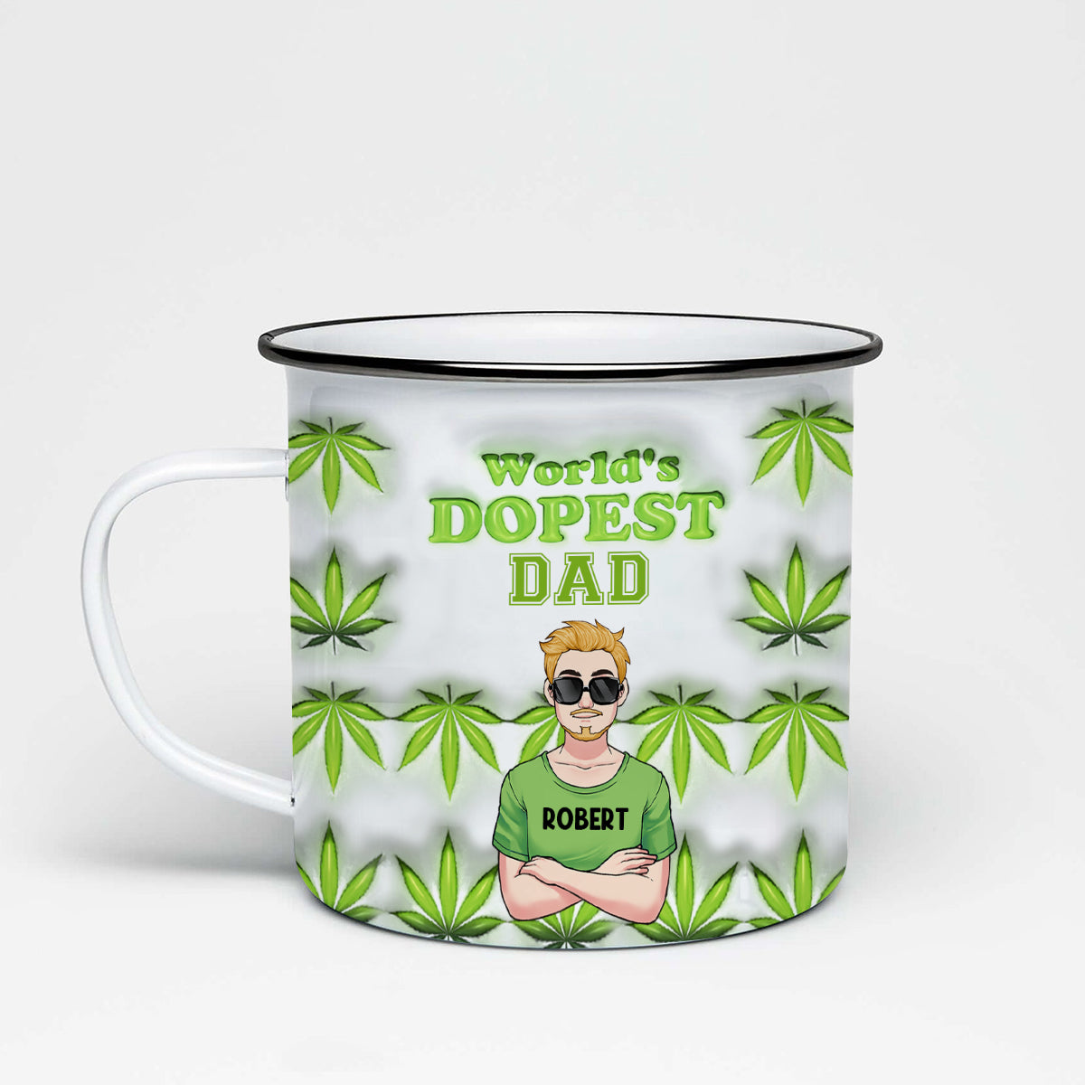 Dopest Dad Ever - Personalized Father Enamel Mug