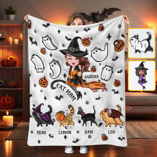 Cat Mom - Personalized Cat Blanket