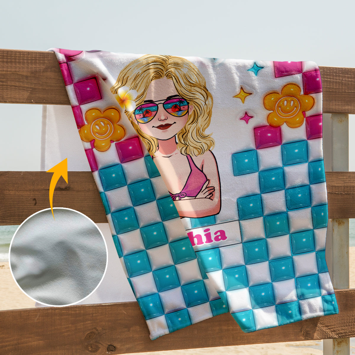 Just A Girl Who Loves Beaches - Personalized Sea Lover Beach Towel