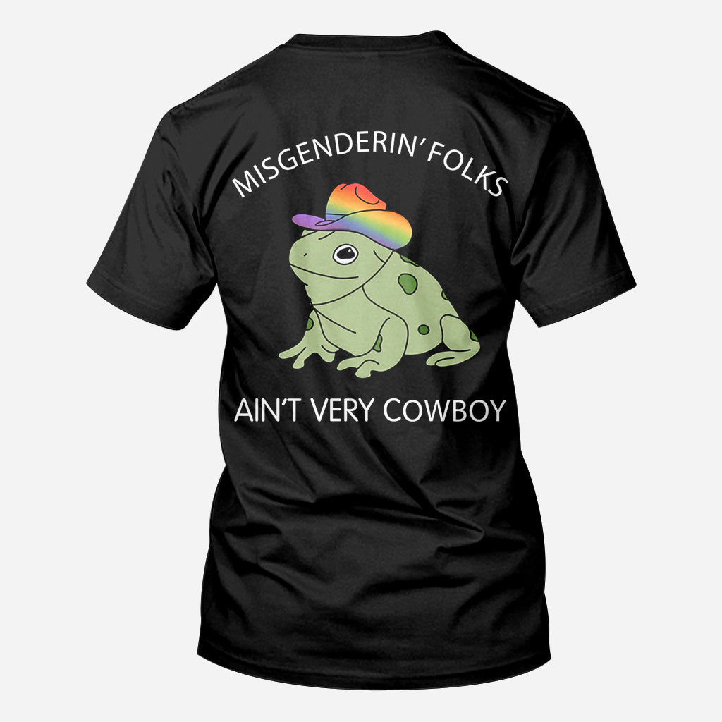 Misgendering Folks Aint Very Cowboy - Personalized LGBT Support All Over Shirt