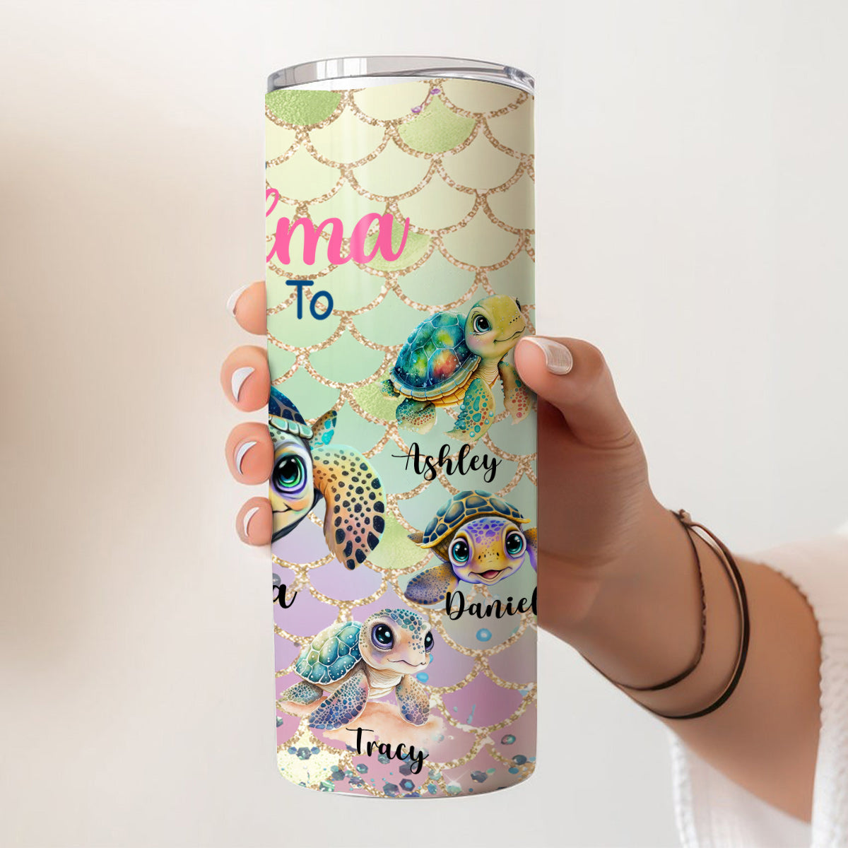 This Grandma Mom Belongs To Custom Any Title - Personalized Grandma Skinny Tumbler
