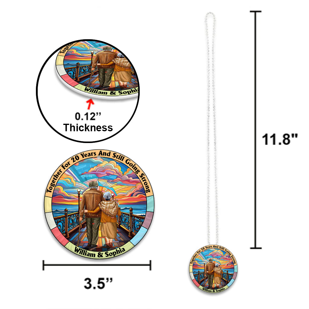 Together For Years And Still Going Strong - Personalized Couple Car Ornament