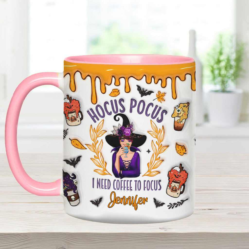 I Need Coffee - Personalized Witch Accent Mug
