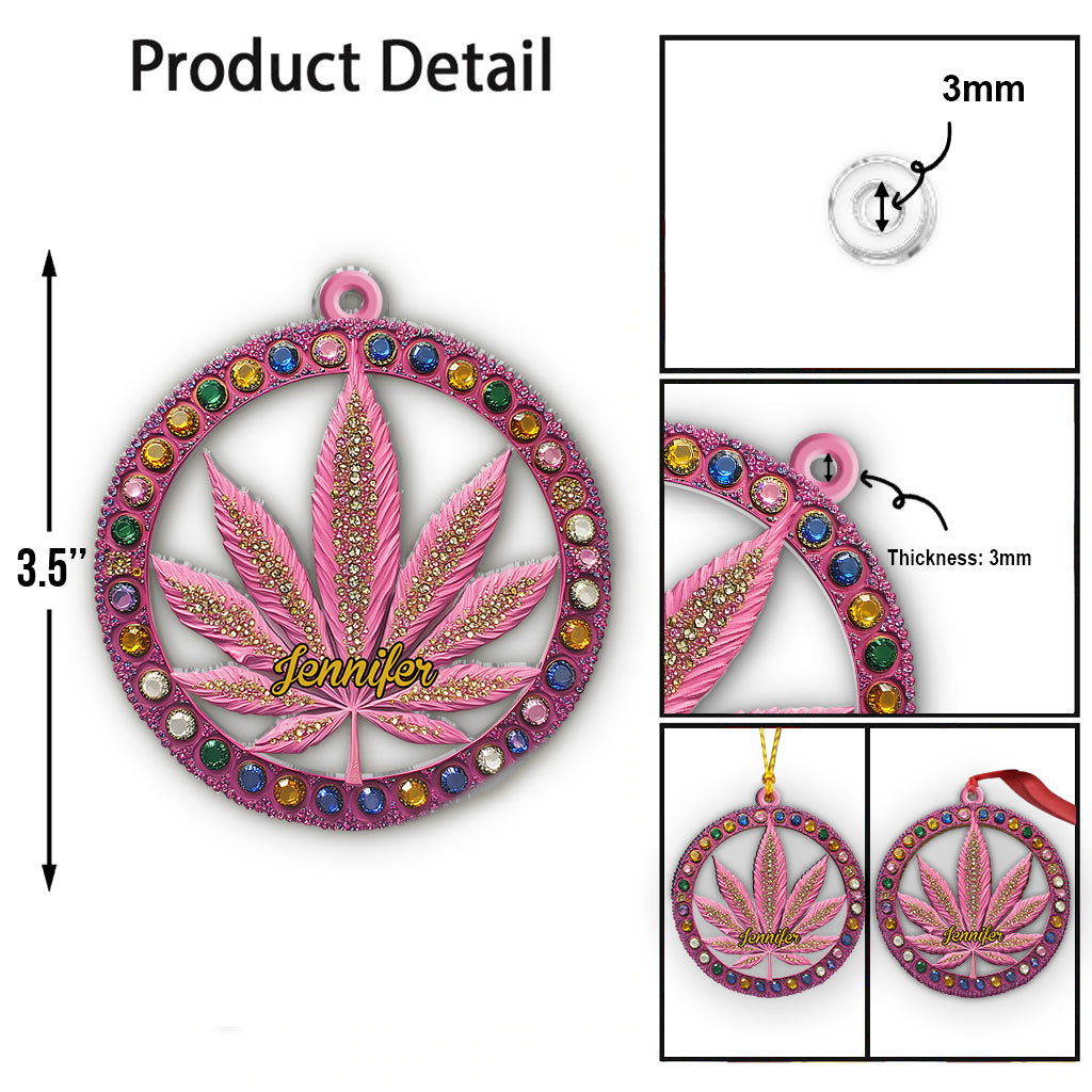 Stoner Chick - Personalized Weed Custom Shaped Ornament