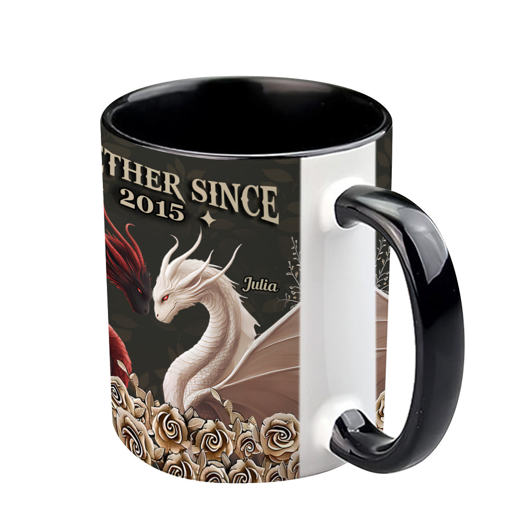 From Our First Kiss - Personalized Dragon Accent Mug