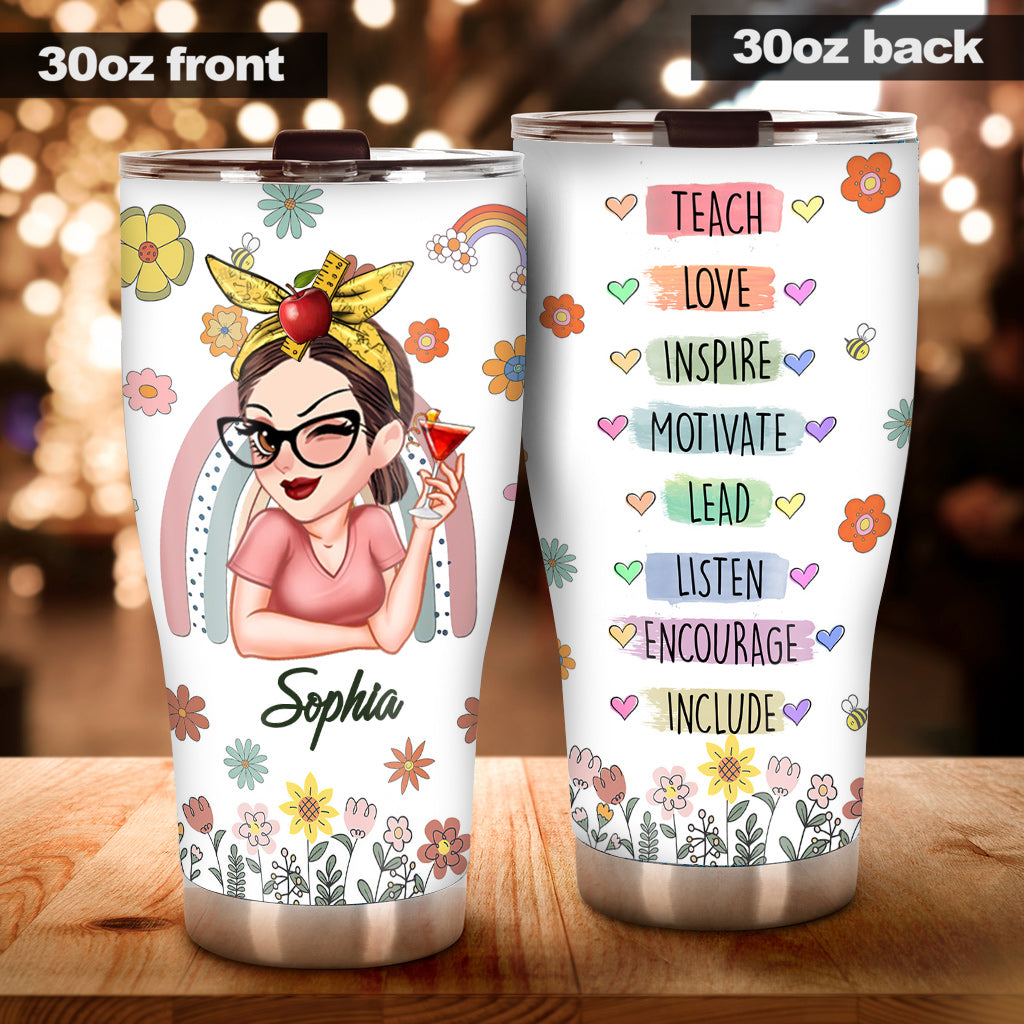 Teach Love Inspire - Personalized Teacher Tumbler