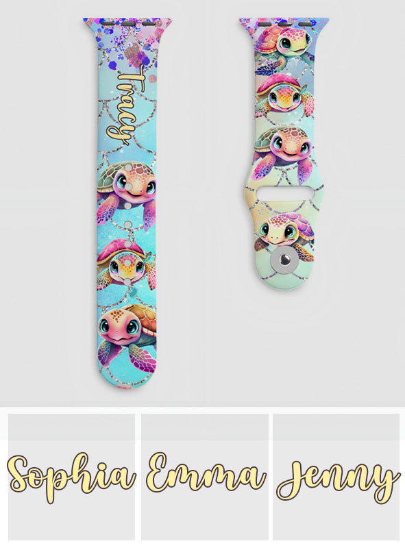 Cute Turtles - Personalized Turtle Apple Watch Band