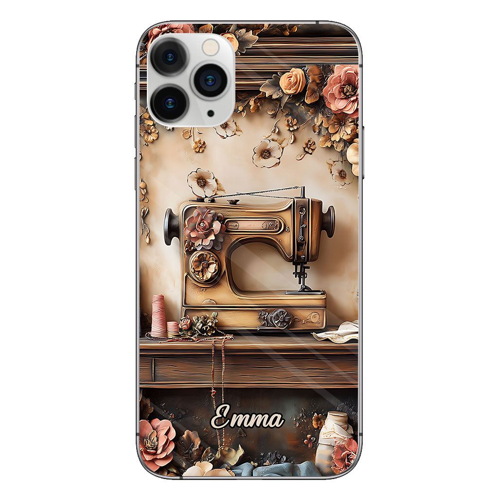 Beautiful Sewing Machine - Personalized Sewing Clear Phone Case
