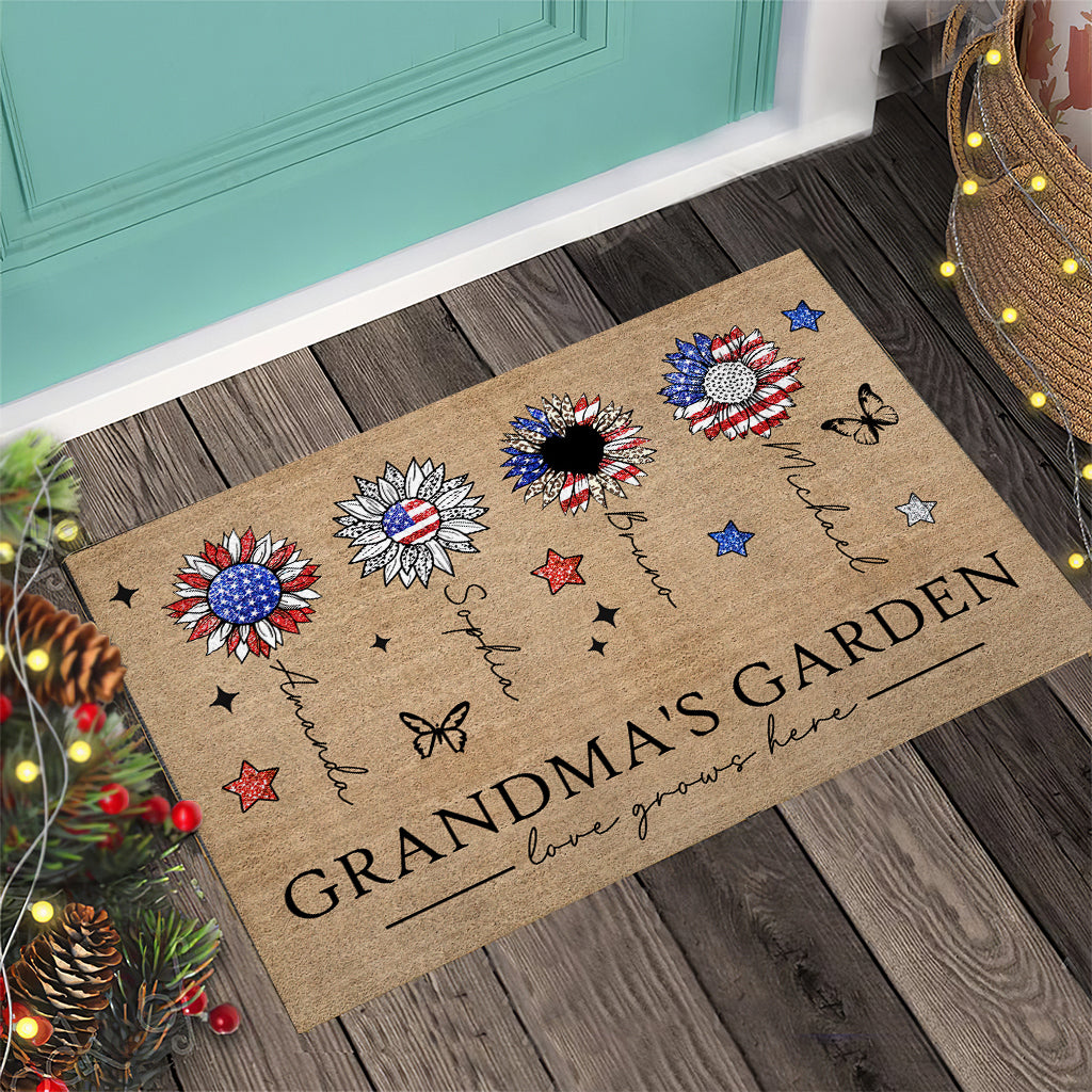 Grandma's Garden - Personalized Grandma Doormat