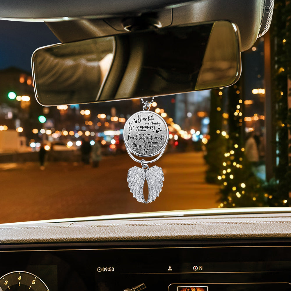 Your Life Was A Blessing - Personalized Memorial Wings Ornament