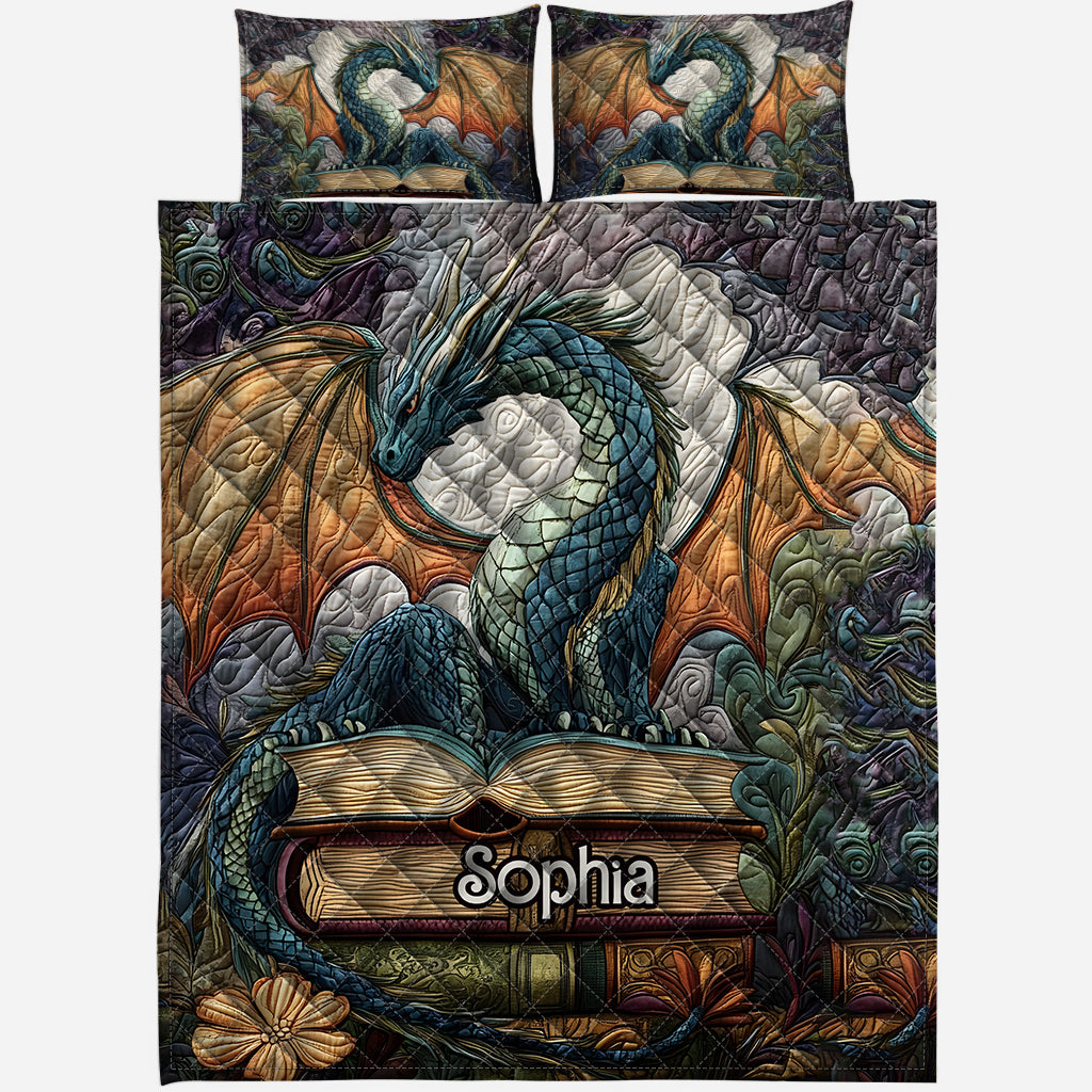 Twilight Guardian - Personalized Dragon Quilt Set
