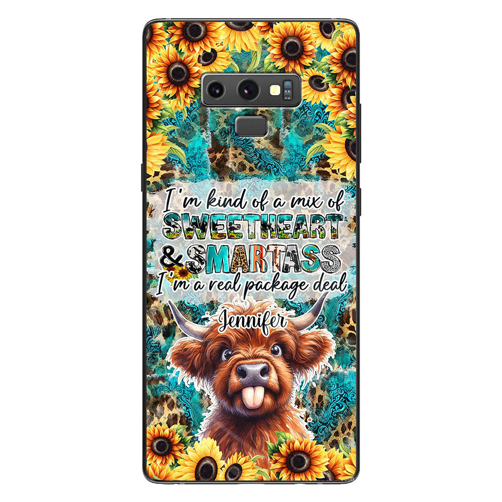 Sassy Highland Cow - Personalized Phone Case