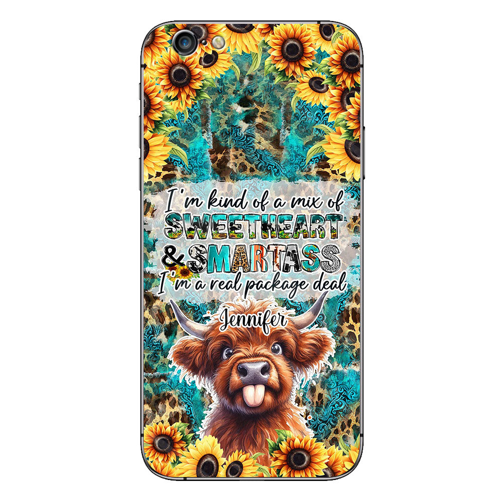 Sassy Highland Cow - Personalized Phone Case