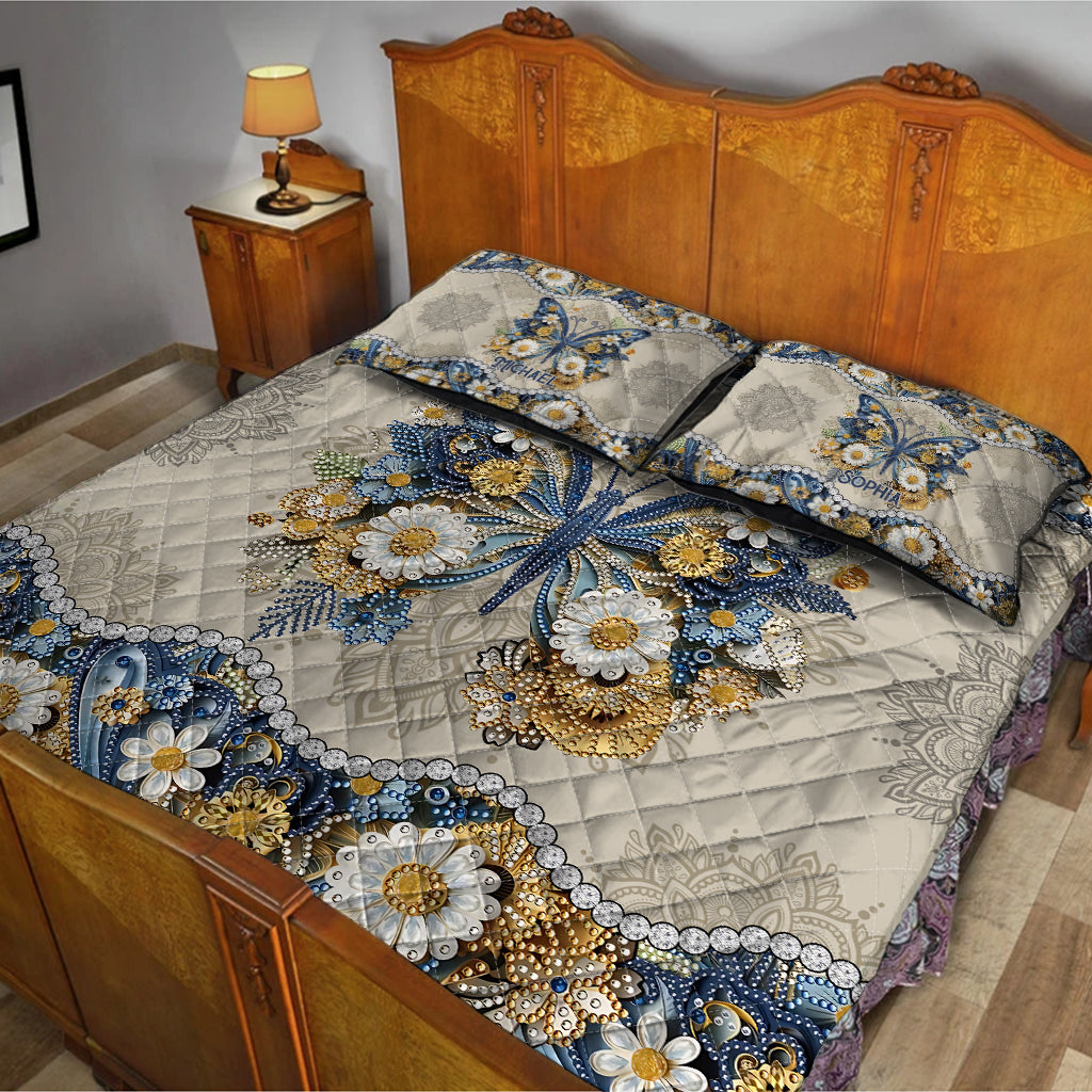 Beautiful Butterfly - Personalized Butterfly Quilt Set