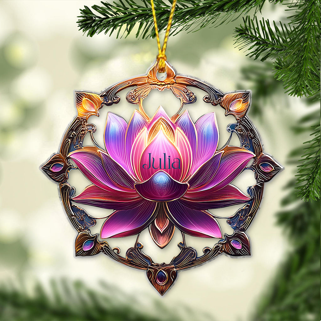 Beautiful Lotus - Personalized Yoga Ornament