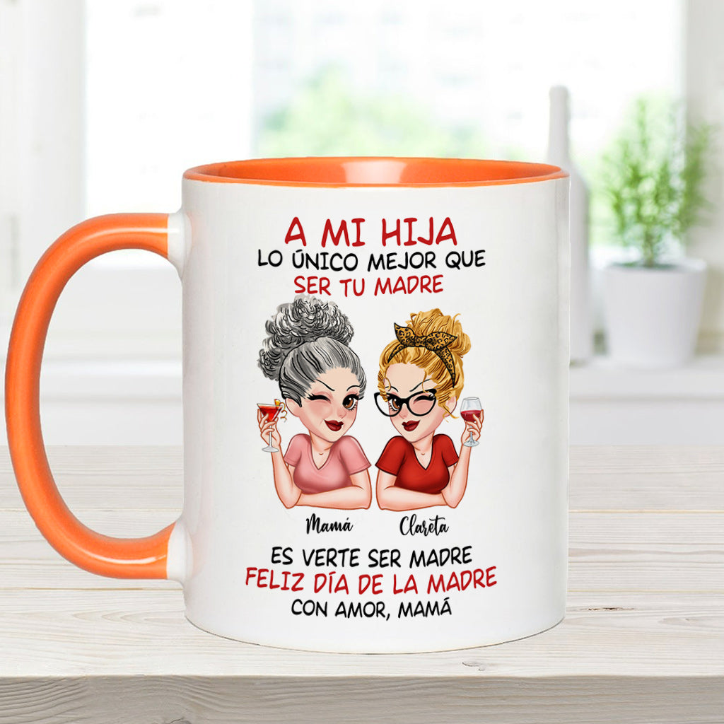 A Mi Hija - Personalized Mother Accent Mug