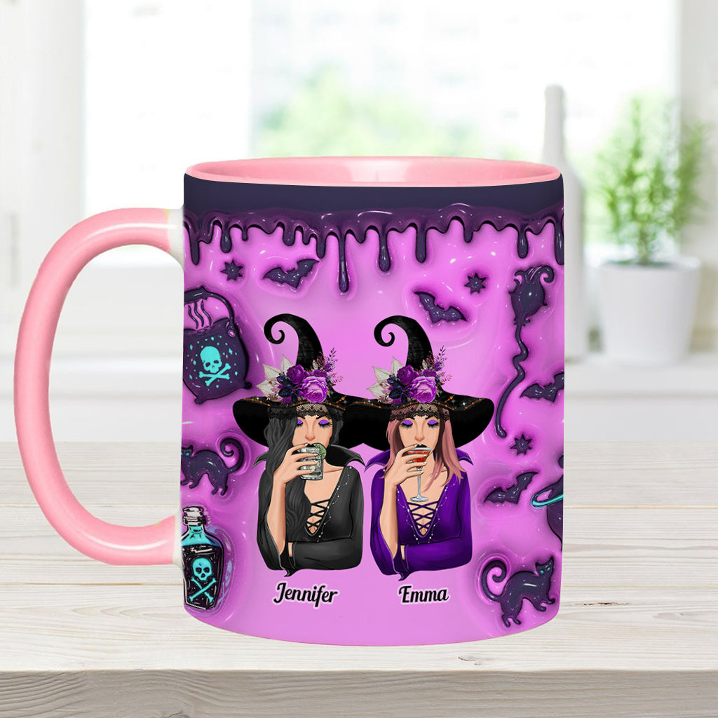 We're Not Sugar And Spice And Everything Nice Witch Best Friends - Personalized Bestie Accent Mug