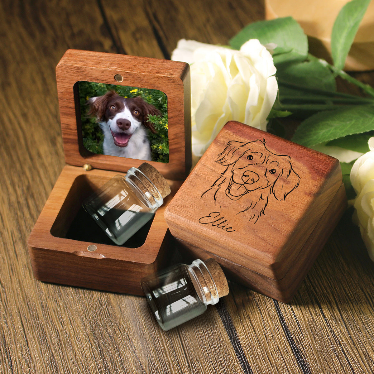Miss You Lil Bud - Personalized Dog Pet Fur Keepsake