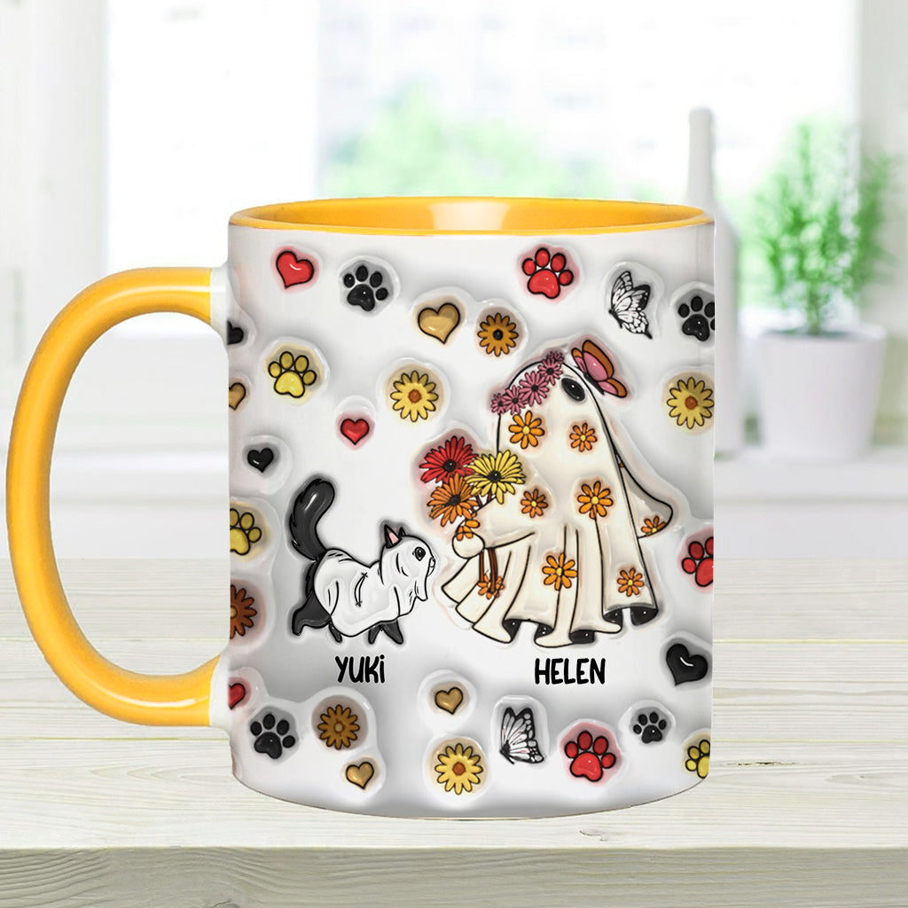 Cute Ghosts - Personalized Cat Accent Mug
